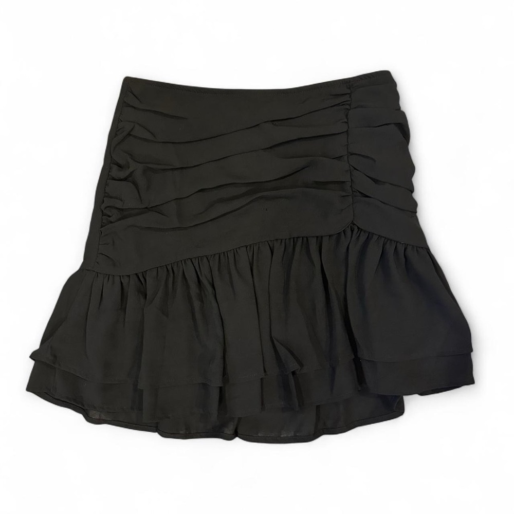 Elegant Black Ruffled Skirt